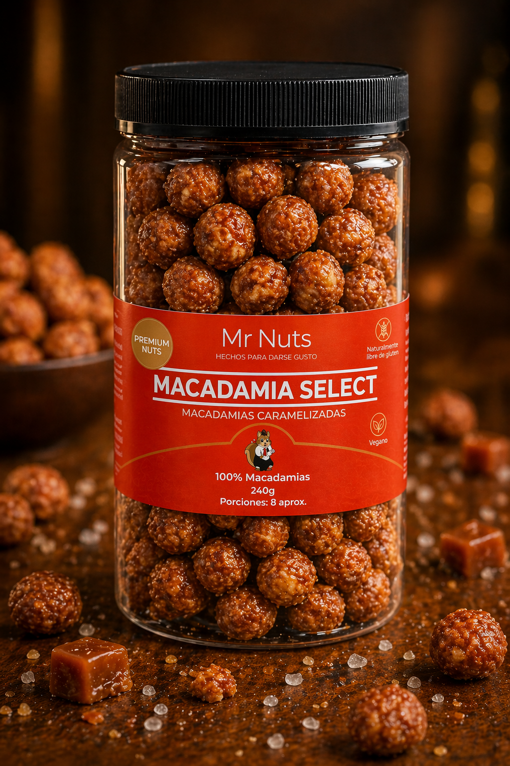 Macadamias caramelizadas